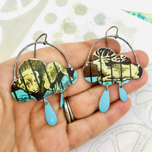 Load image into Gallery viewer, #6 Bison &amp; Elk Rain Clouds Zero Waste Tin Earrings