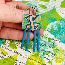Load image into Gallery viewer, Starry Windows Upcycled Tin Earrings