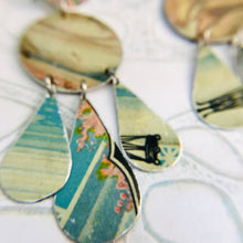 Load image into Gallery viewer, Bathhouse Blues Zero Waste Tin Chandelier Earrings
