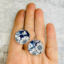 Load image into Gallery viewer, Vintage Blue Jean Blossoms Medium Basin Earrings