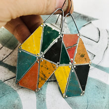 Load image into Gallery viewer, Le Cirque Tesserae Arched Wire Tin Earrings