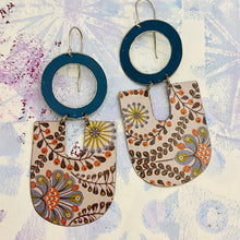 Load image into Gallery viewer, Dusty Lilac Chunky Horseshoe Tin Earrings