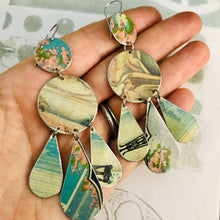 Load image into Gallery viewer, Bathhouse Blues Zero Waste Tin Chandelier Earrings
