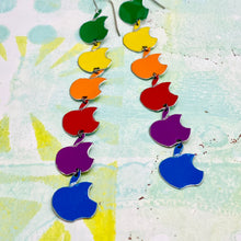 Load image into Gallery viewer, RESERVED Apple Upcycled Tin Earrings