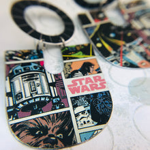 Load image into Gallery viewer, Star Wars Comic Pattern Chunky Horseshoes Zero Waste Tin Earrings