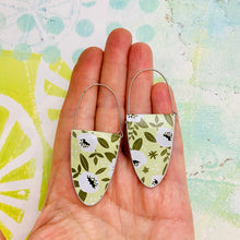Load image into Gallery viewer, Soft Green Upcycled Tin Earrings