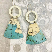 Load image into Gallery viewer, Antarctica &amp; Ross Sea Small Fans Tin Earrings