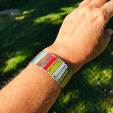 Load image into Gallery viewer, Fenced Upcycled Tesserae Tin Cuff