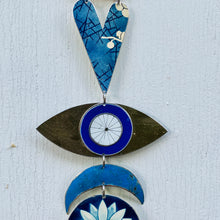 Load image into Gallery viewer, Unique &amp; Uncommon Blues Protective Eye Talisman Wall Hanging