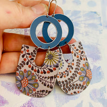 Load image into Gallery viewer, Dusty Lilac Chunky Horseshoe Tin Earrings