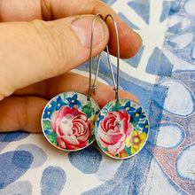 Load image into Gallery viewer, Big Red Roses Medium Basin Earrings