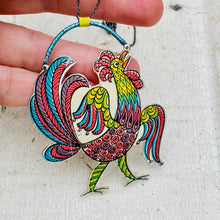 Load image into Gallery viewer, Fancy Rooster Upcycled Tin Necklace