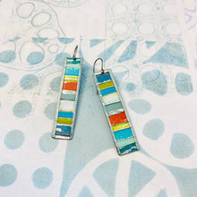 Load image into Gallery viewer, Fenced Mixed Cools Rectangle Tin Earrings