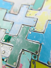 Load image into Gallery viewer, Cool Positive Upcycled Tesserae Wide Tin Cuff