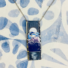 Load image into Gallery viewer, Moonrise Blues Upcycled Tin Necklace