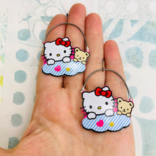 Load image into Gallery viewer, Hello Kitty &amp; Teddy Upcycled Tin Earrings