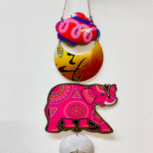 Load image into Gallery viewer, Hot Pink Elephant Protective Eye Talisman Wall Hanging