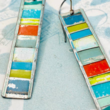 Load image into Gallery viewer, Fenced Mixed Cools Rectangle Tin Earrings
