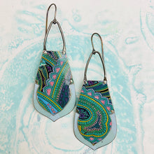 Load image into Gallery viewer, Jade Paisleys Recycled Tin Earrings