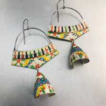 Load image into Gallery viewer, Vintage Mosaic Embossed Pattern Zero Waste Tin Earrings