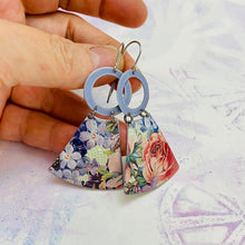 Load image into Gallery viewer, Lilacs &amp; Roses Small Fans Tin Earrings