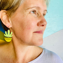 Load image into Gallery viewer, Mod Spring Succulents Upcycled Tin Earrings