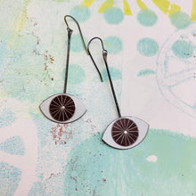 Load image into Gallery viewer, RESERVED Protective Brown Eyes Upcycled Tin Earrings