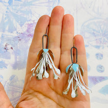 Load image into Gallery viewer, Aqua &amp; White Fuchsia Earrings