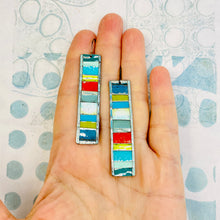 Load image into Gallery viewer, Fenced Mixed Cools Rectangle Tin Earrings