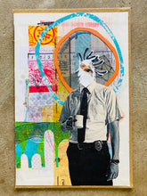 Load image into Gallery viewer, Pre Morning Coffee   •  Collage on Upcycled Book Cover