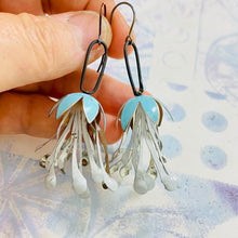 Load image into Gallery viewer, Aqua &amp; White Fuchsia Earrings