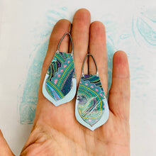 Load image into Gallery viewer, Jade Paisleys Recycled Tin Earrings