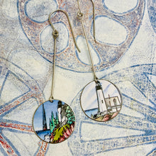 Load image into Gallery viewer, Little Lighthouses Upcycled Tin Earrings