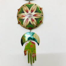 Load image into Gallery viewer, Red Flower Mandala Protective Eye Talisman Wall Hanging