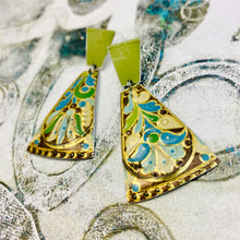Load image into Gallery viewer, Morris Fans Recycled Tin Post Earrings