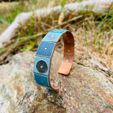 Load image into Gallery viewer, Mixed Cools Squares Upcycled Tesserae Tin Cuff