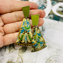 Load image into Gallery viewer, Morris Fans Recycled Tin Post Earrings