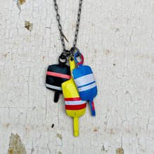 Load image into Gallery viewer, Little Lobster Buoys Upcycled Tin Necklace