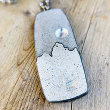 Load image into Gallery viewer, Silver Moon Mountain Concrete &amp; Tin Necklace