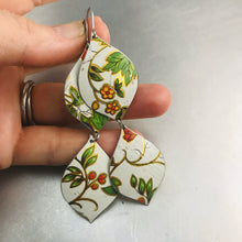 Load image into Gallery viewer, Tiny Blossoms &amp; Green Leaves Zero Waste Tin Earrings