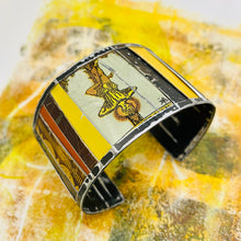 Load image into Gallery viewer, The Hanged Man Upcycled Tesserae Tin Cuff