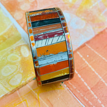 Load image into Gallery viewer, Folded &amp; Fenced Sunset Upcycled Tesserae Tin Cuff