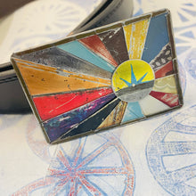 Load image into Gallery viewer, Retro Agave Starburst Upcycled Tesserae Tin Cuff