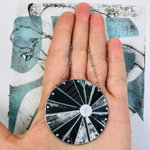 Load image into Gallery viewer, Mostly Black Tin Color Wheel Necklace