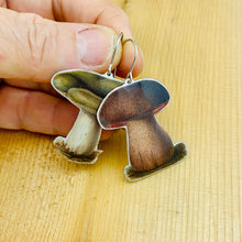 Load image into Gallery viewer, Chunky Mushrooms Upcycled Tin Earrings