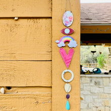 Load image into Gallery viewer, Flowers &amp; Rainbow Talisman Wall Hanging