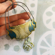 Load image into Gallery viewer, Vintage Draping Zero Waste Tin Earrings