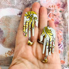 Load image into Gallery viewer, Golden Hand &amp; Moons Zero Waste Tin Earrings