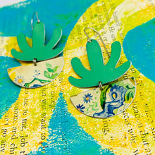 Load image into Gallery viewer, Mod Spring Succulents Upcycled Tin Earrings