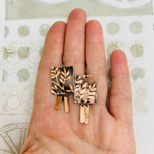 Load image into Gallery viewer, Coppery Leaves Windows Upcycled Tin Earrings